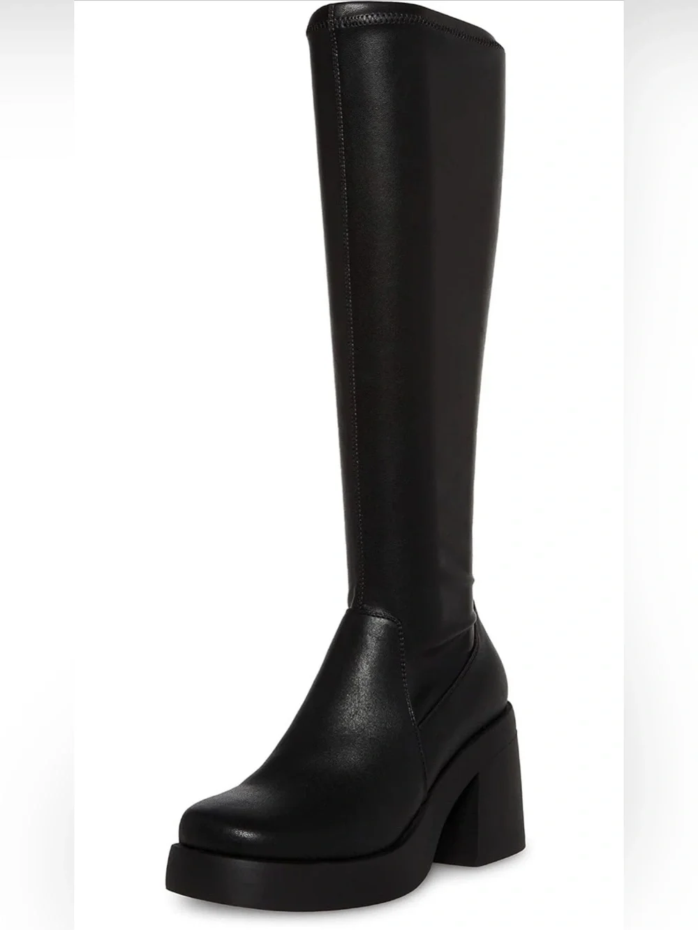 Madden Girl Black Over-the-Knee Platform Block Heel Boots